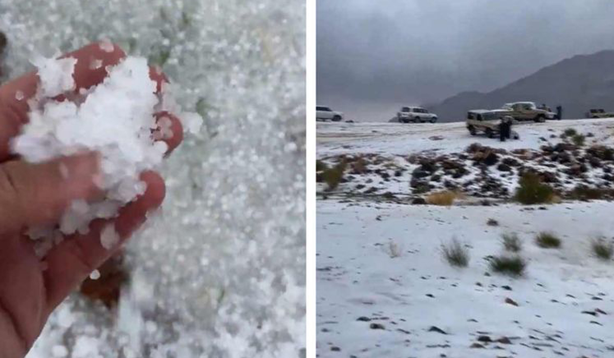 Saudi Arabia's Jabal Al Lawz transforms into winter wonderland with historic snowfall